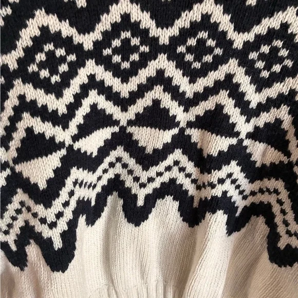 Barbour Gwyn Cotton & Wool Blend SweaterNavy and White